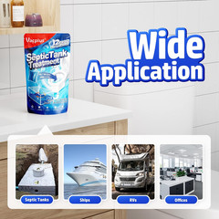 Septic Tank Treatment 12 Pcs for 1-Year Supply, Dissolvable Packs with Easy Oper