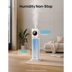 DREO Smart Ultrasonic Humidifier, 100H Runtime for Large Rooms – 3gal