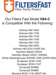 Filters Fast H64-C Compatible Replacement for Holmes HWF-64 Wick Humidifier Filt