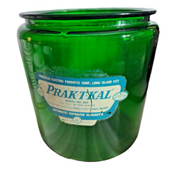 VTG Prak-t-kal Emerald Green Glass Vaporizer Humidifier Base Part Large