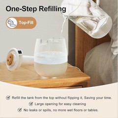 1.5L Dual Mist Humidifier with LED Display – 3-Speed Quiet USB Home Humidifier