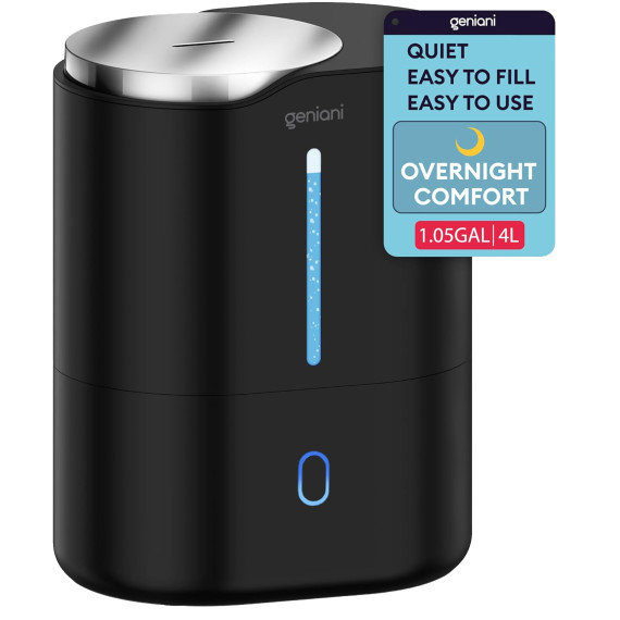 Geniani Ultrasonic Cool Mist Humidifier (Black)