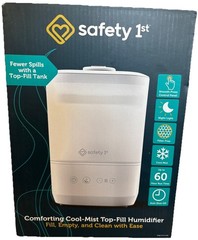 Safety 1st Comforting Cool-Mist Top-Fill Humidifier White, Night Light