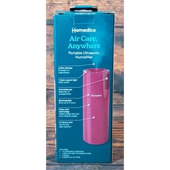 Homedics Air Care Anywhere Portable Ultrasonic Humidifier UHE-CMP17-BG Pink NEW