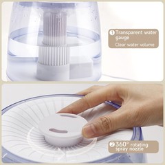 Humidifiers for Bedroom (6.8L) Cool Mist Top Fill Essential Oil Diffuser✨