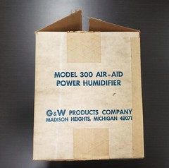 G&W Products Air-Aid Model 300 Whole House Furnace Drum Humidifier Vintage NOS
