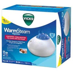 Vicks WarmSteam (V150SGN) 5.6 L Night Light Auto-Shut Off Vaporizer – White