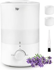 Bedroom Humidifier, Silent (3 Liter Tank), Top Fill Cool Mist Diffuser