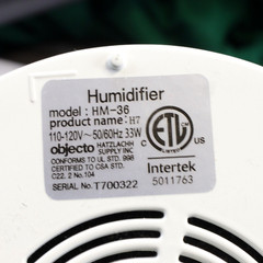 Objecto H7 Cool Mist Humidifidier with Aroma Therapy White Model HM-36