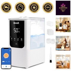 4.5L Ultrasonic Humidifier with Auto Mode & Essential Oil Diffuser, Quiet Design