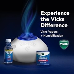Vicks Warm Steam Vaporizer, Small to Medium Rooms, 1.5 Gallon Tank – Warm…