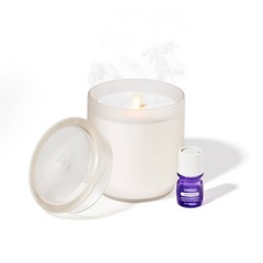 Lifelines Flameless Candle Diffuser – Frosted Glass Cream