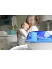 Crane EE-5951 0.2 Gal. Ultrasonic Cool Mist Humidifier – Blue and White
