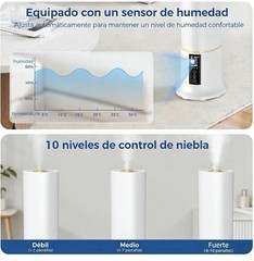 2.4gal/9L Humidifiers for Bedroom 24dB Quiet Humidifier W/ Remote Control