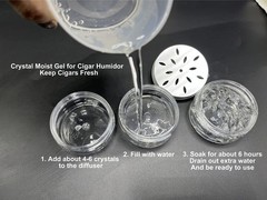 1/2LB Gel Crystal Humidifying for Cigars humidor White