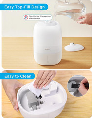 Smart Humidifiers for Bedroom, 3L Top Fill Cool Mist Humidifiers with Essential
