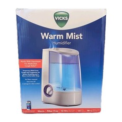Vicks Warm Mist Humidifier Filter Free New Open Box 1 Gallon/12 Hrs Med/LG Room