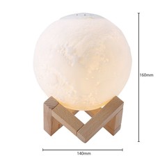 3D Moon Lamp USB 880mL Air Humidifier Aroma Mist Diffuser Purifier Night Light