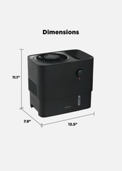 Pelonis 1 Gallon Cool Mist Humidifier, 500 Sq. ft. Coverage, Black, OPEN BOX