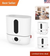 U250 Large Room Whisper Quiet Top Fill Ultrasonic Cool Mist Humidifier with 2…