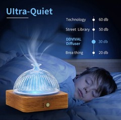 Glass Essential Oil Diffuser ,200Ml Glass Reservoir , Colorful Light Ultra Quiet