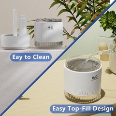Portable Mini Humidifier, 500ML USB Personal Cool Mist Humidifiers for Bedroo…