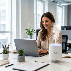 Portable Mini Humidifier, 500ML USB Personal Cool Mist Humidifiers for Bedroo…