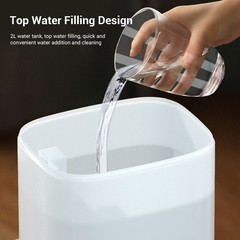 3-Top Fill Humidifier 2L Capacity 25dB Quiet Cool Mist Air Humidifier