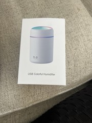 CXJ-9S Portable Ultrasonic USB Tabletop Humidifier White 300mL LED 5V