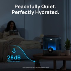 6L Top Fill Cool Mist Humidifier for Large Rooms, 60-Hour Quiet Ultrasonic, Nigh