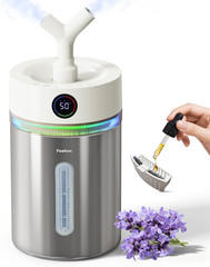Stainless Steel Humidifier, 4L/1Gal Cool Mist Humidifiers for Bedroom, Easy to C