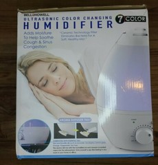 Bell + Howell Ultrasonic Humidifier w/ Aroma Oil Diffuser 1 Gal 7 Color Changing