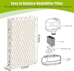 4 Pack WF813 Humidifier Filters Replacement Equate EQWF813 ReliOn RCM-832 ProCar