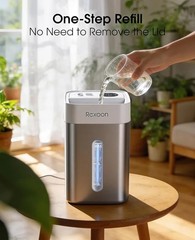 4.6L/1.2Gal Stainless Steel Humidifier for Bedroom, Top Fill Ultrasonic