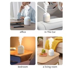 USB Cool Mist Humidifier 270ML Aroma Diffuser LED Night Light Auto Off
