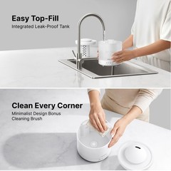 Homvana Humidifiers for Bedroom, Large Room, 1.5L Top-Fill, 2 Packs