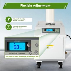 Ultrasonic Humidifier Commercial Industrial Continuous Cool Fog Maker 3kg/h Time