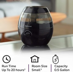 Portable Black Humidifier with Demineralization