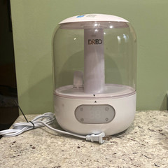 DREO HM101 Ultrasonic Tabletop Humidifier, Digital Display, 1.8L, White