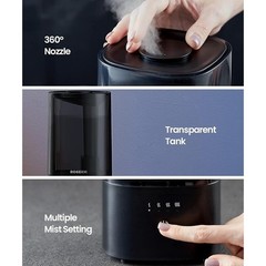 Quiet Ultrasonic Humidifier W/ Adjustable Mist Auto Shut Off 320sqft Bedrooms US
