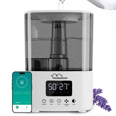 Smart Humidifiers for Bedroom, Top Fill 4L Cool Mist Air Humidifier for Large…