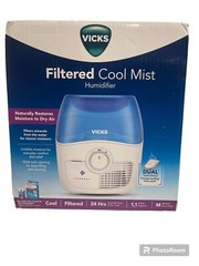 VICKS Filtered Cool Mist Humidifier 1.1 Gallon Medium Room Capacity VEV400V2