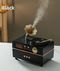 160ml Rotating Gramophone Humidifier Aroma Diffuser Bluetooth Speakers w/Remote