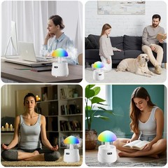 Jellyfish Humidifiers for Bedroom with Bluetooth Speaker, 600ml Cute Humidifi
