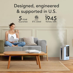MISTIC 8 Whole Room Ultrasonic Humidifier, Top-Fill, Aromatherapy, 2-Gallon Tank