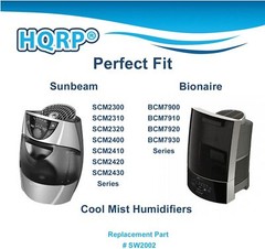2-Pack HQRP Wick Filter for Bionaire BCM7900 Series Cool Mist Humidifiers
