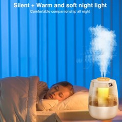 1.5L Dual Mist Humidifier with LED Display – 3-Speed Quiet USB Home Humidifier