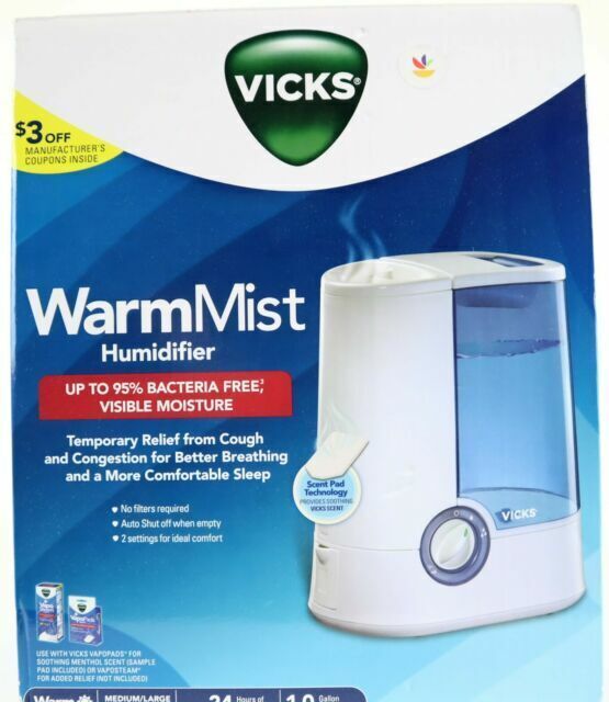 Vicks V750 Warm Mist Room Humidifier 1.0 Gallon Capacity