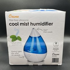Crane, Cool Mist Humidifer New In Open Box 1/2 gallon tank 15 hr run time FSTSHP