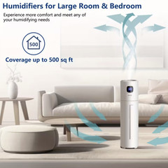 120V, 9L/2.5Gal Large Cool Mist Humidifier | Top Fill | Auto Humidity Control
